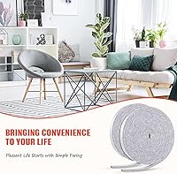 Vista 5 de Zonon 4 rollos de tiras de fieltro de 120 pulgadas con respaldo adhesivo, cintas de fieltro para muebles, rollos de tiras autoadhesivas de poliéster