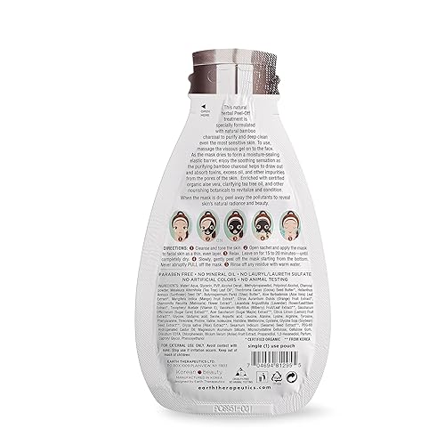 Miniatura 4 de Earth Therapeutics Mascarilla exfoliante de carbón purificador - 5 unidades