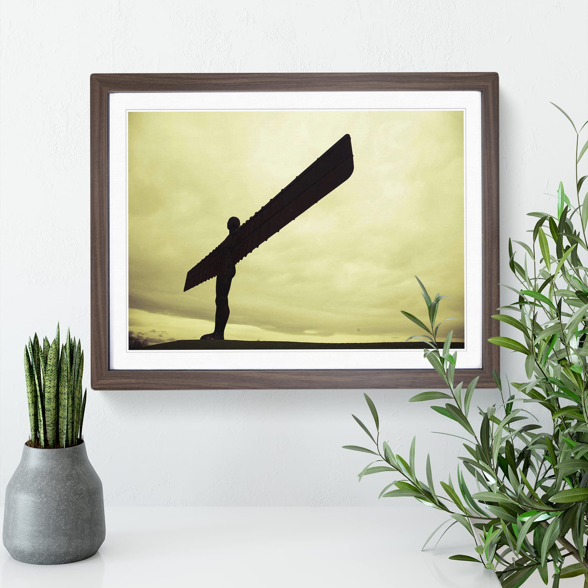 Angel of the North Newcastle Modern Framed Wall Art Print, Ready to Hang Picture for Living Room Bedroom Home Office Décor - Image 2