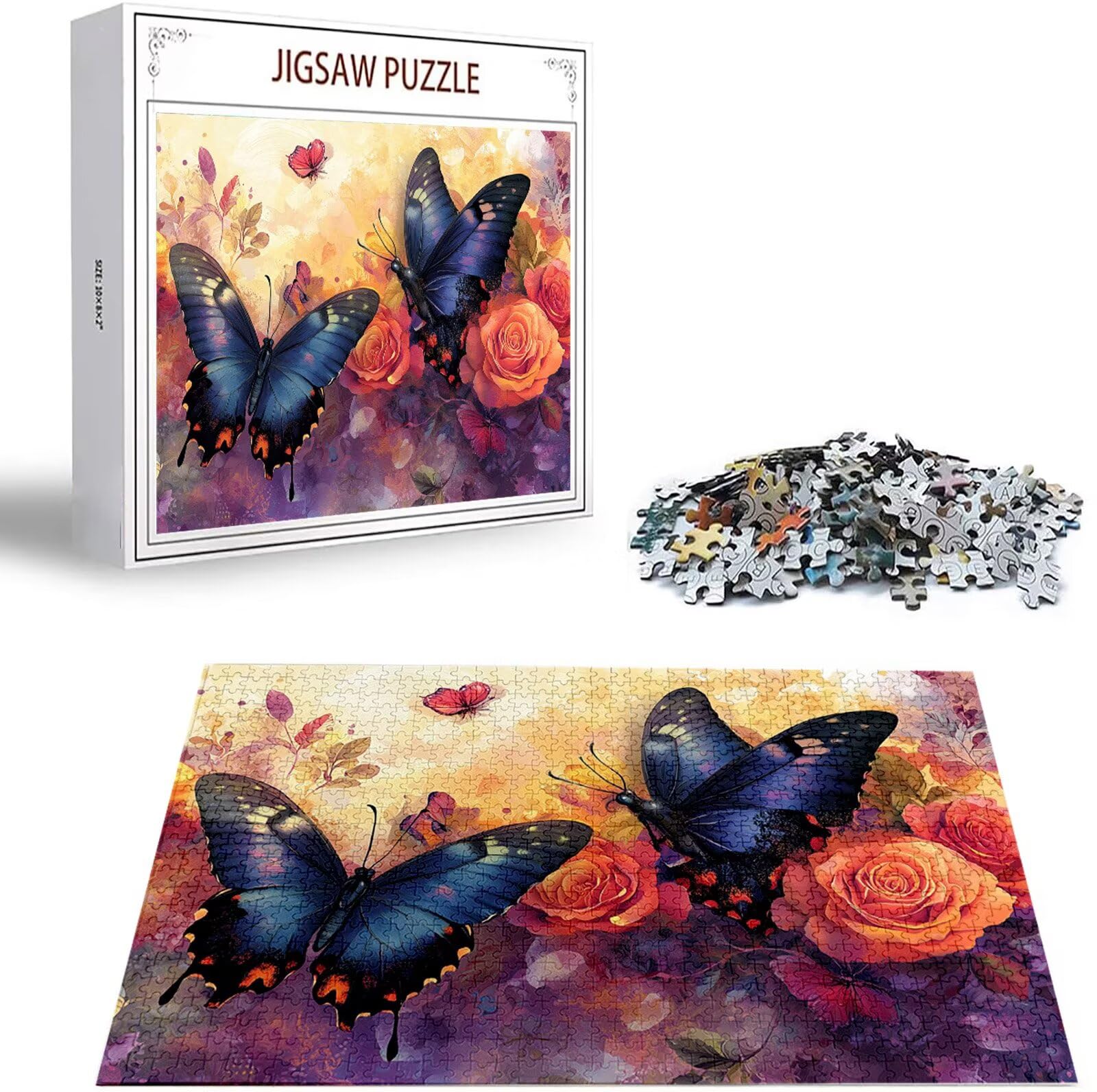 Puzzle 5000 Pezzi, 3 4 5 Anni Puzzle Rosa 6 7 8 Anni Giochi Educativi Sostenibili Con Motivi Per Adulti Da Gioco in Legno Di Alta Qualità Jigsaw Farfalla per Gioco Familiare, 2026 Regalo Natale H-2555