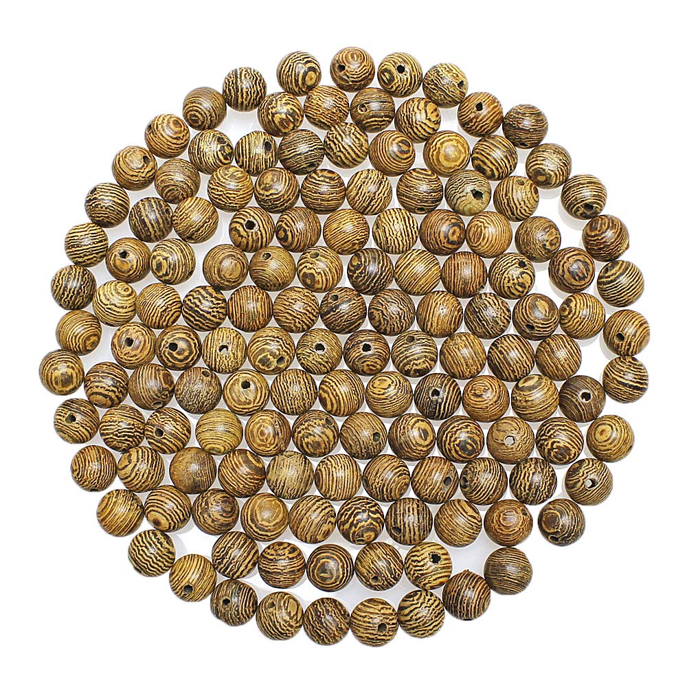 30 perline rotonde in legno wengé naturale, 18 mm, per la creazione di gioielli, artigianato fai da te, bracciali, collane