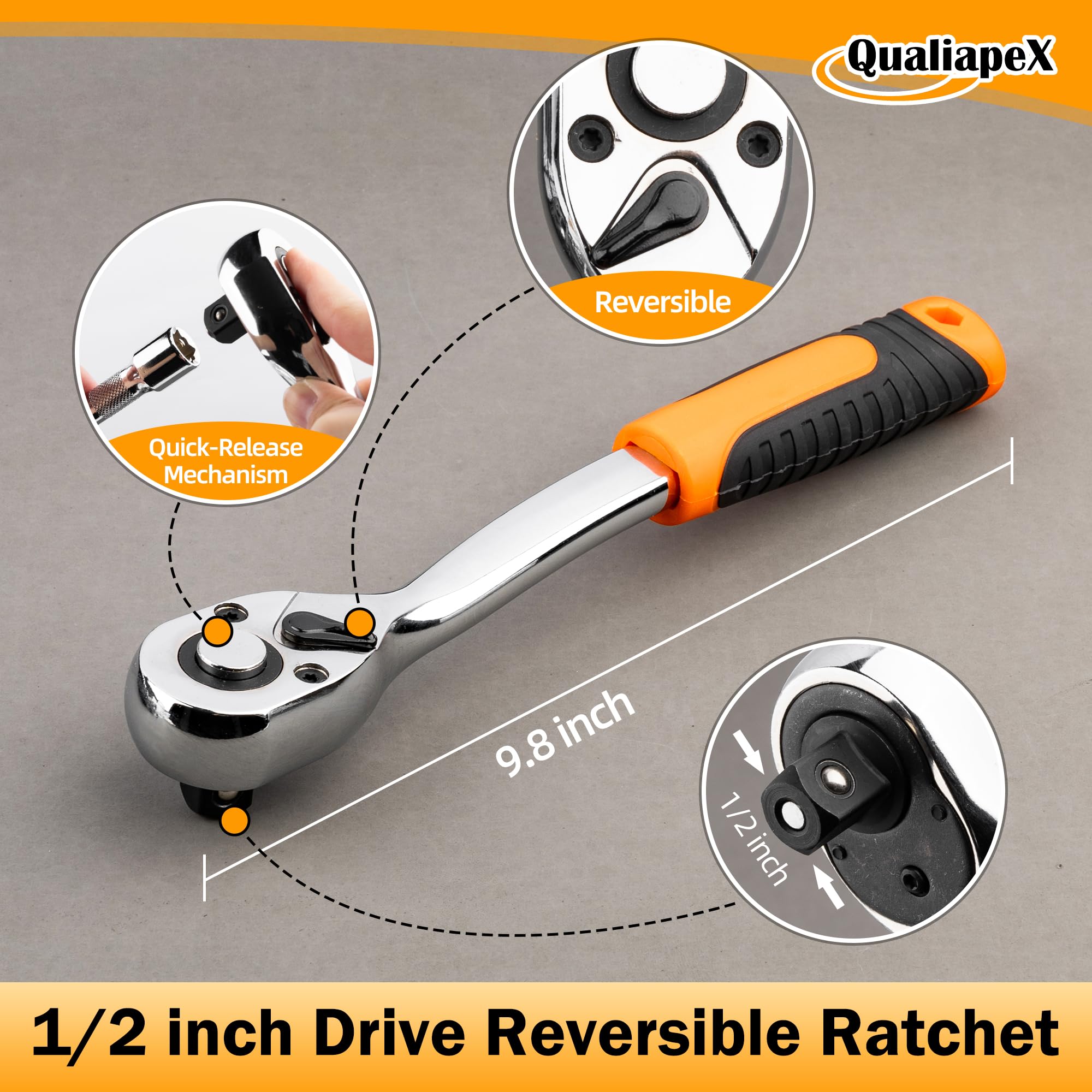 Image secondaire de Coffret de 21 clés à douille 1/2