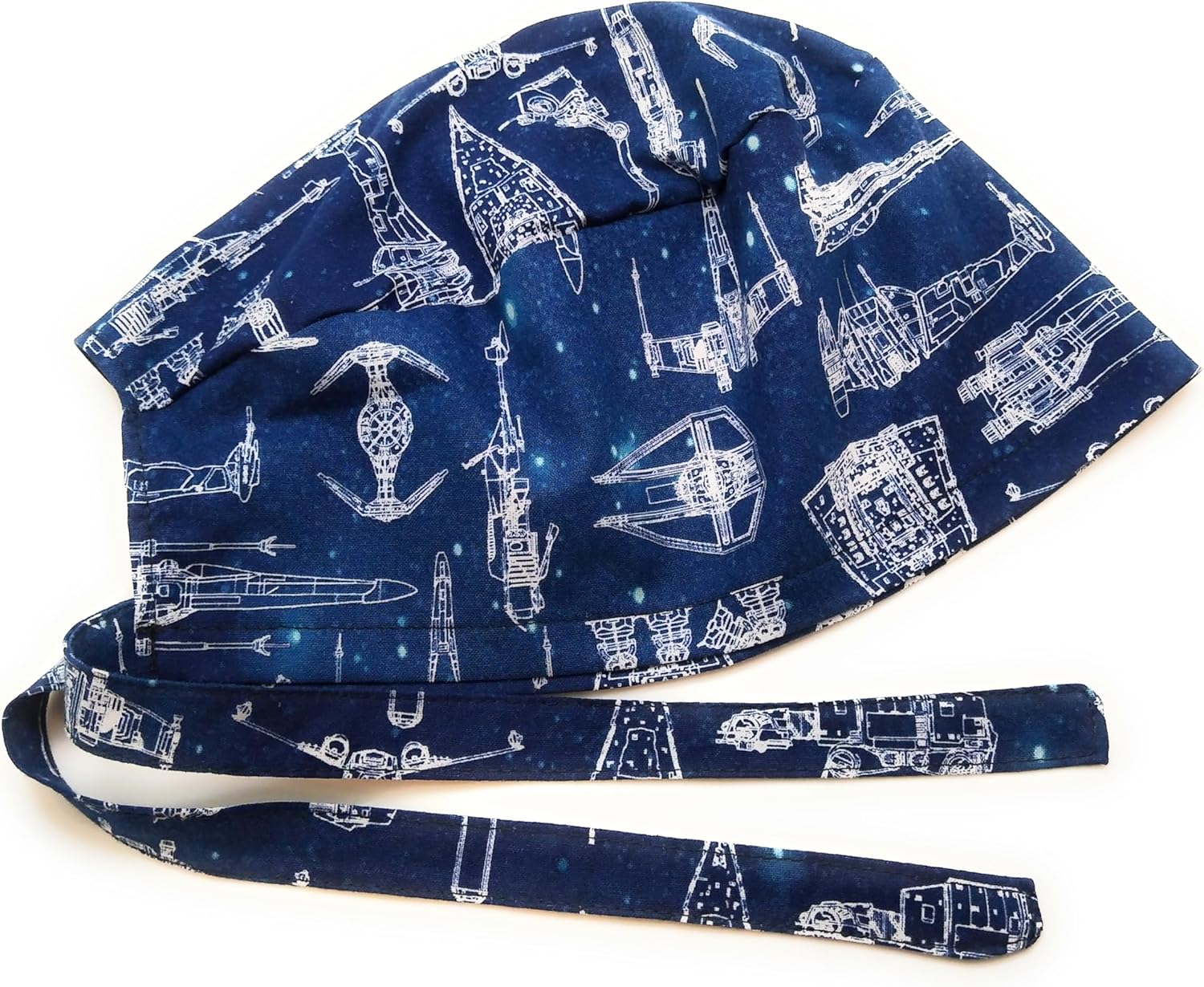 Scrub Hat Science Fiction Spaceships SciFi Movies Fun Cotton Fabric Cap Do-Rag Multi Color