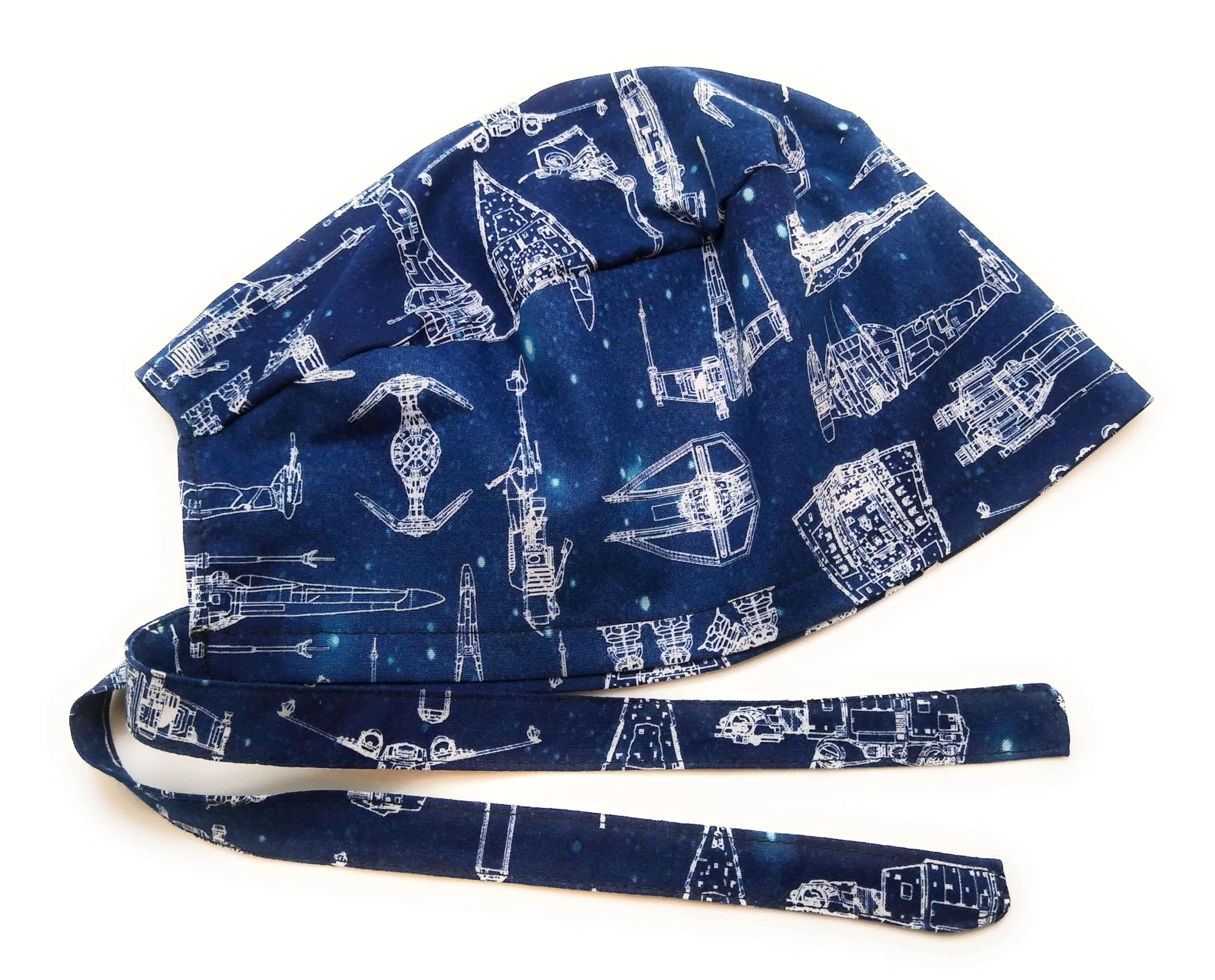 Scrub Hat Science Fiction Spaceships SciFi Movies Fun Cotton Fabric Cap Do-Rag Multi Color