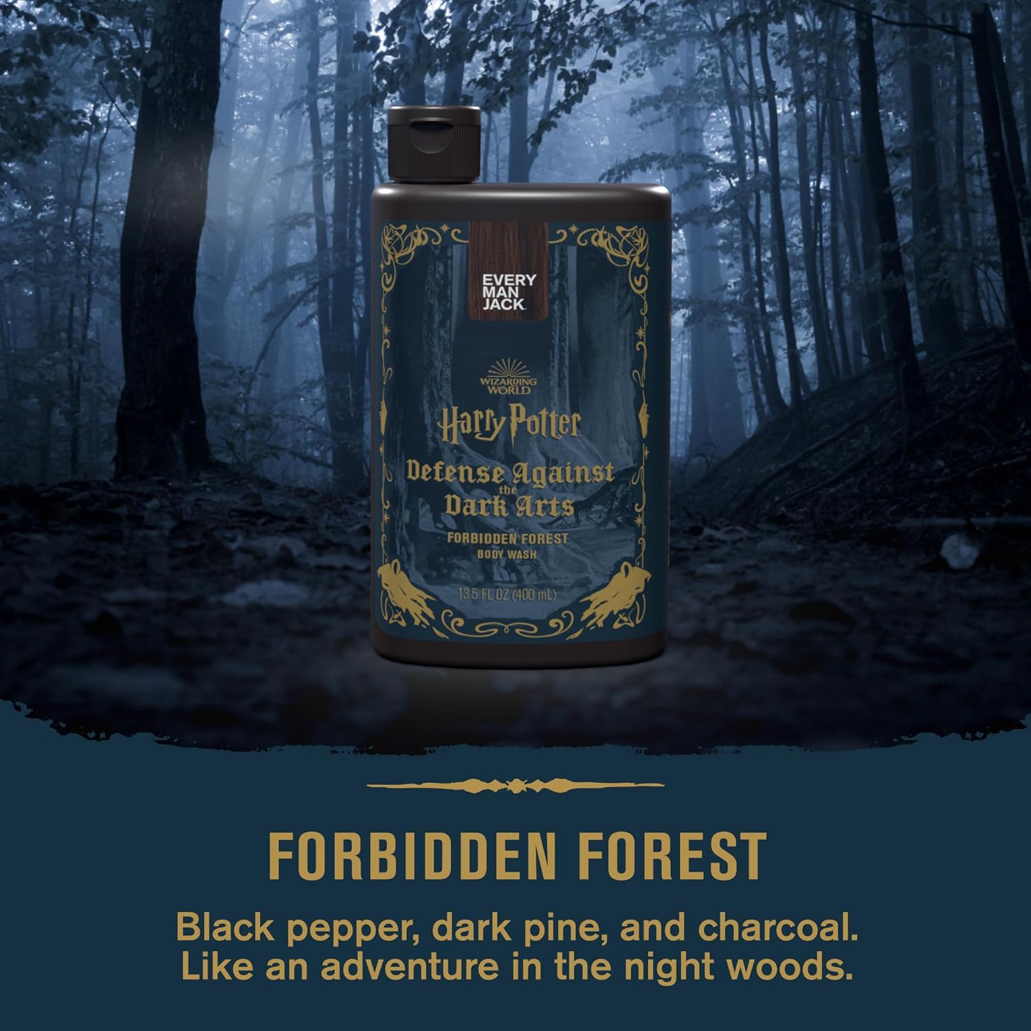 Every Man Jack Harry Potter Collectors Body Wash - Hogwarts Inspired Scents & Clean Ingredients - Defense Against the Dark Arts - Forbidden Forest Scent - 13.5 oz (Pack of 2) - Image 5