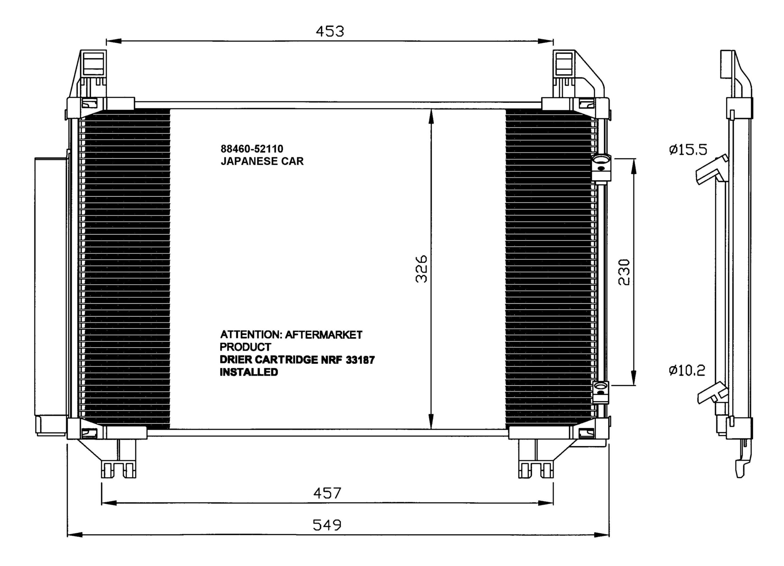 NRF 35652 Condensatore, Climatizzatore