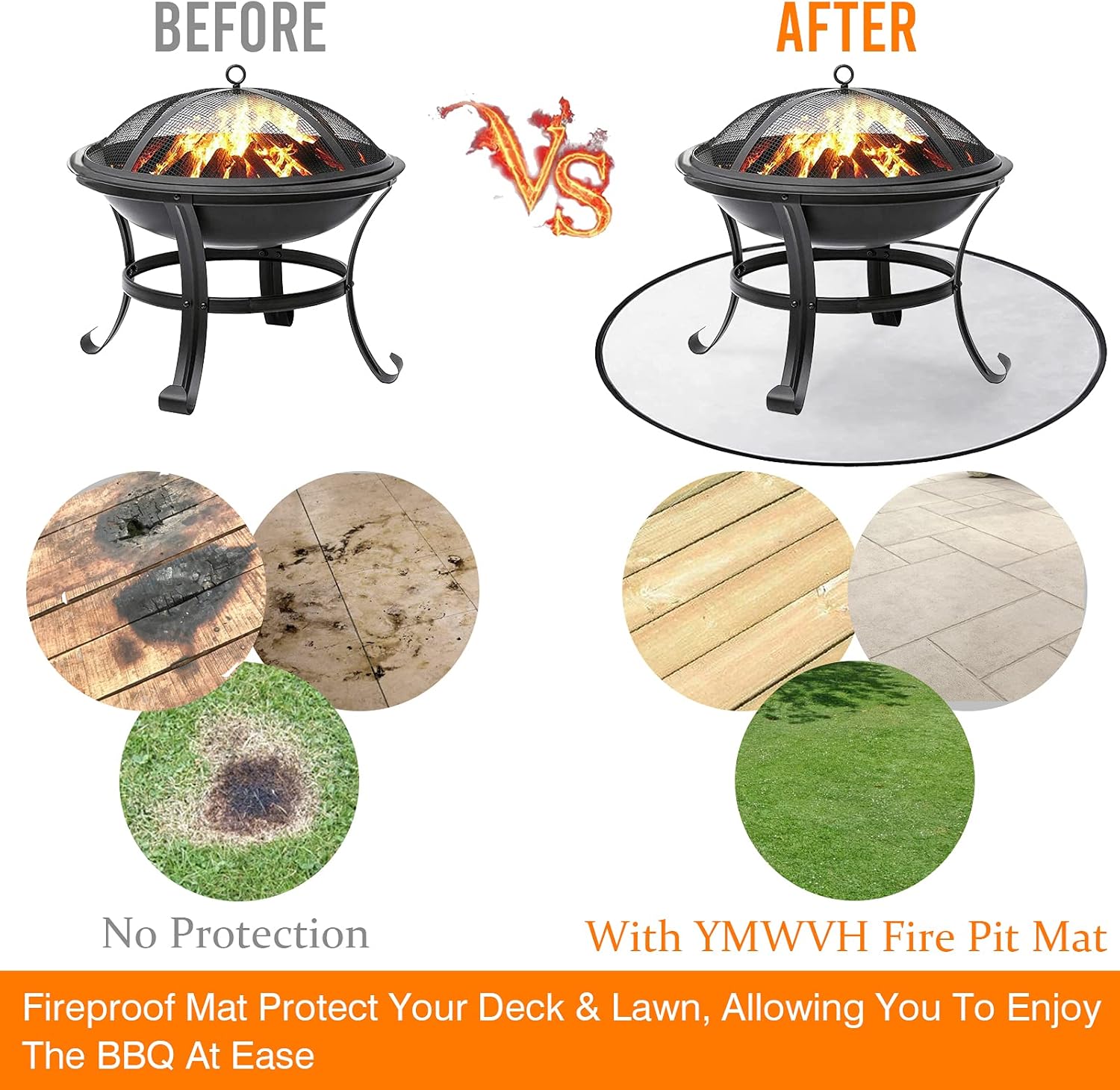 Fire Pit Mat For Decking Patio Grass Protection Fire Pit Accessories