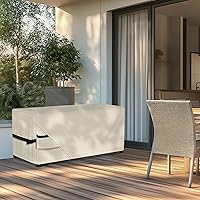 Vista 6 de Porch Shield - Caja de almacenamiento para cubierta de terraza - Cubierta impermeable al aire libre 600D para caja de 73 galones, resistente a