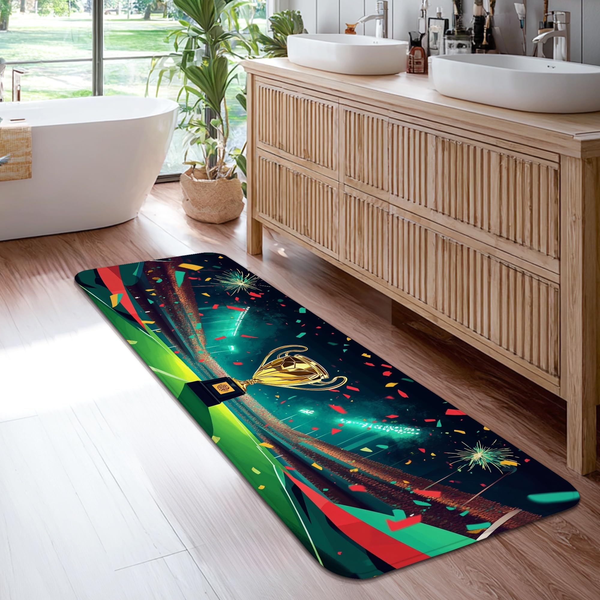 Tapis de couloir feux d'artifice pour réveiller la déco de votre cuisine