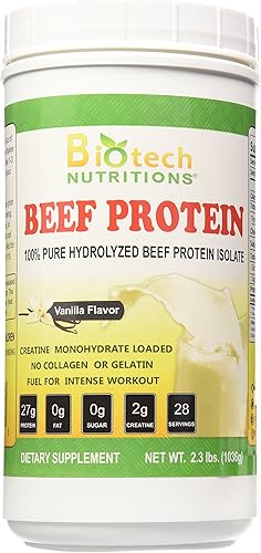 Proteína de carne en polvo, vainilla, 2.3 libras