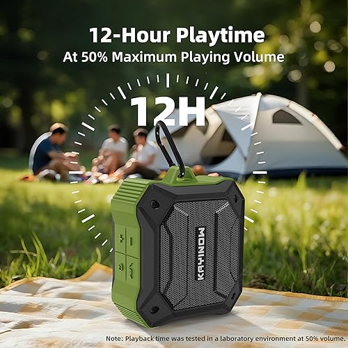 Miniatura 5 de Altavoz Bluetooth portátil con IPX7 impermeable 5W pequeños altavoces inalámbricos con emparejamiento TWS, tarjeta TFAUX, 12 horas de tiempo de