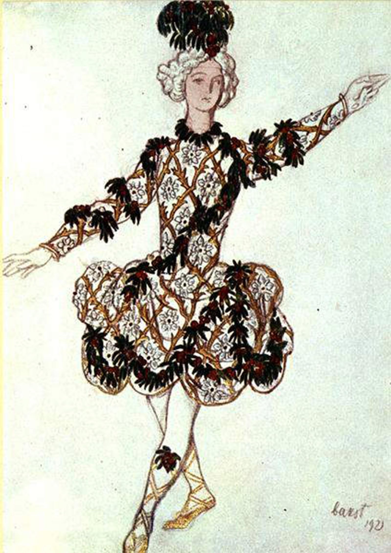 Pintura sobre lienzo Leon Bakst arte decoración paredes cuadro 60x90cm 5