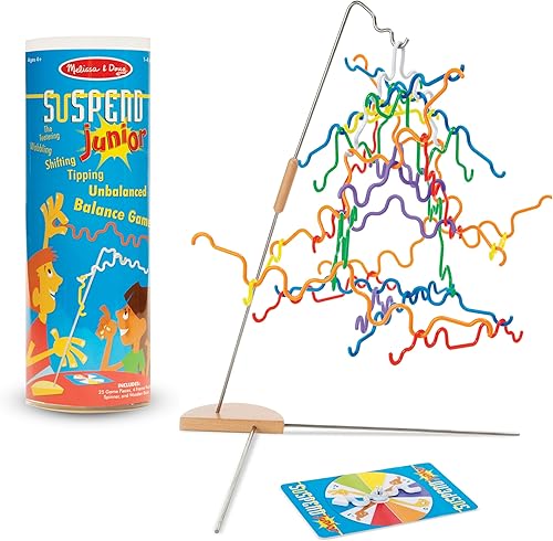 Melissa & Doug Suspend Junior Family Game (31 pcs) Games for a Family Game Night, Quick Games for 1-4 Players, Ages 8+