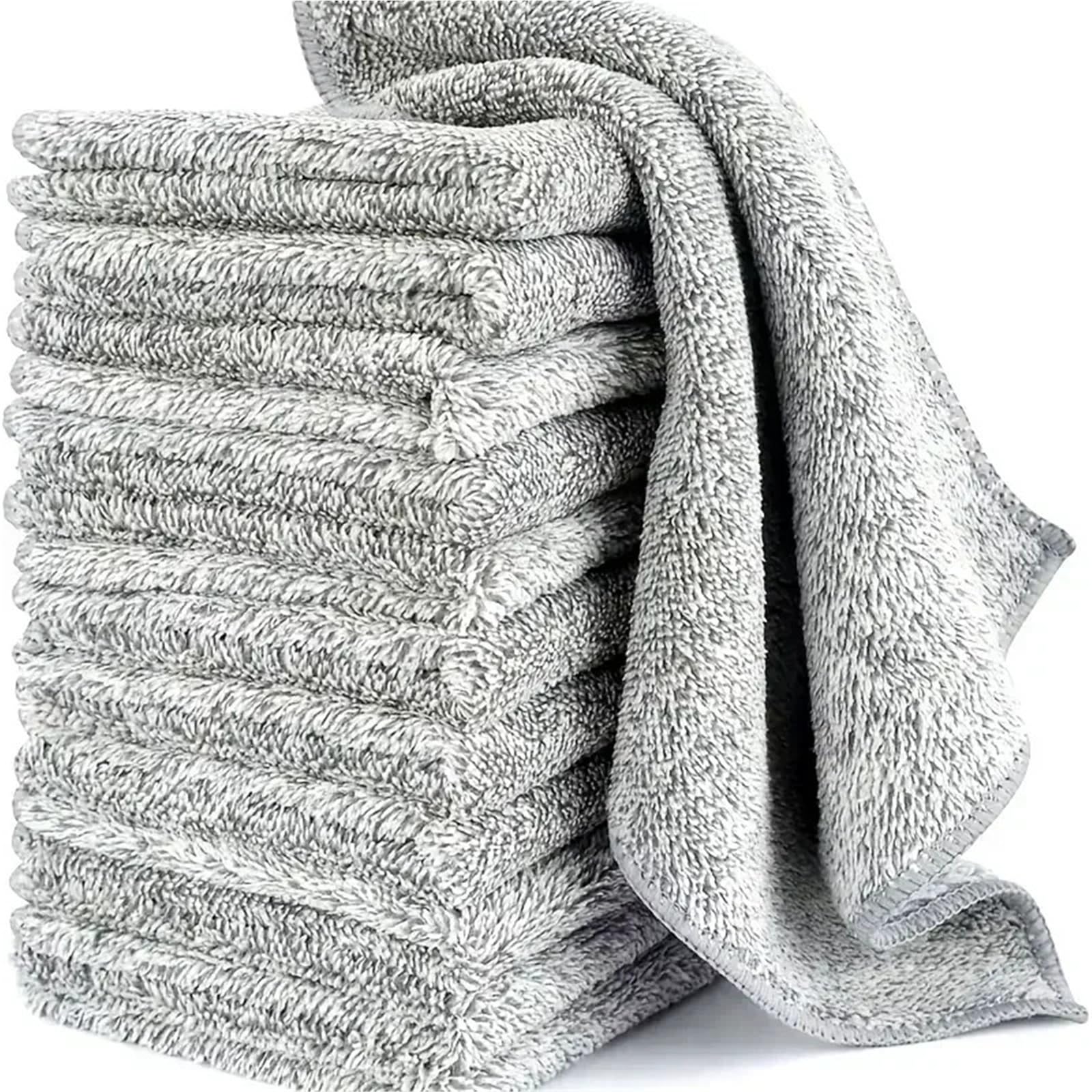GMEqfhpOPS Microfiber Cleaning Cloths Absorbent Soft Stain-removing Towels for Bicycle Car Kitchen Reusable Cleaning Towels Towels Bath(50PCS)