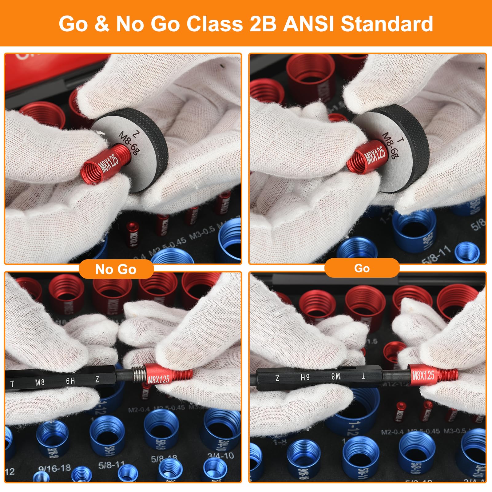 Thread Checker Kit - 214 Pcs Nut & Bolt Gauge -6 Thread Checker Kit - 214 Pcs Nut & Bolt Gauge -6