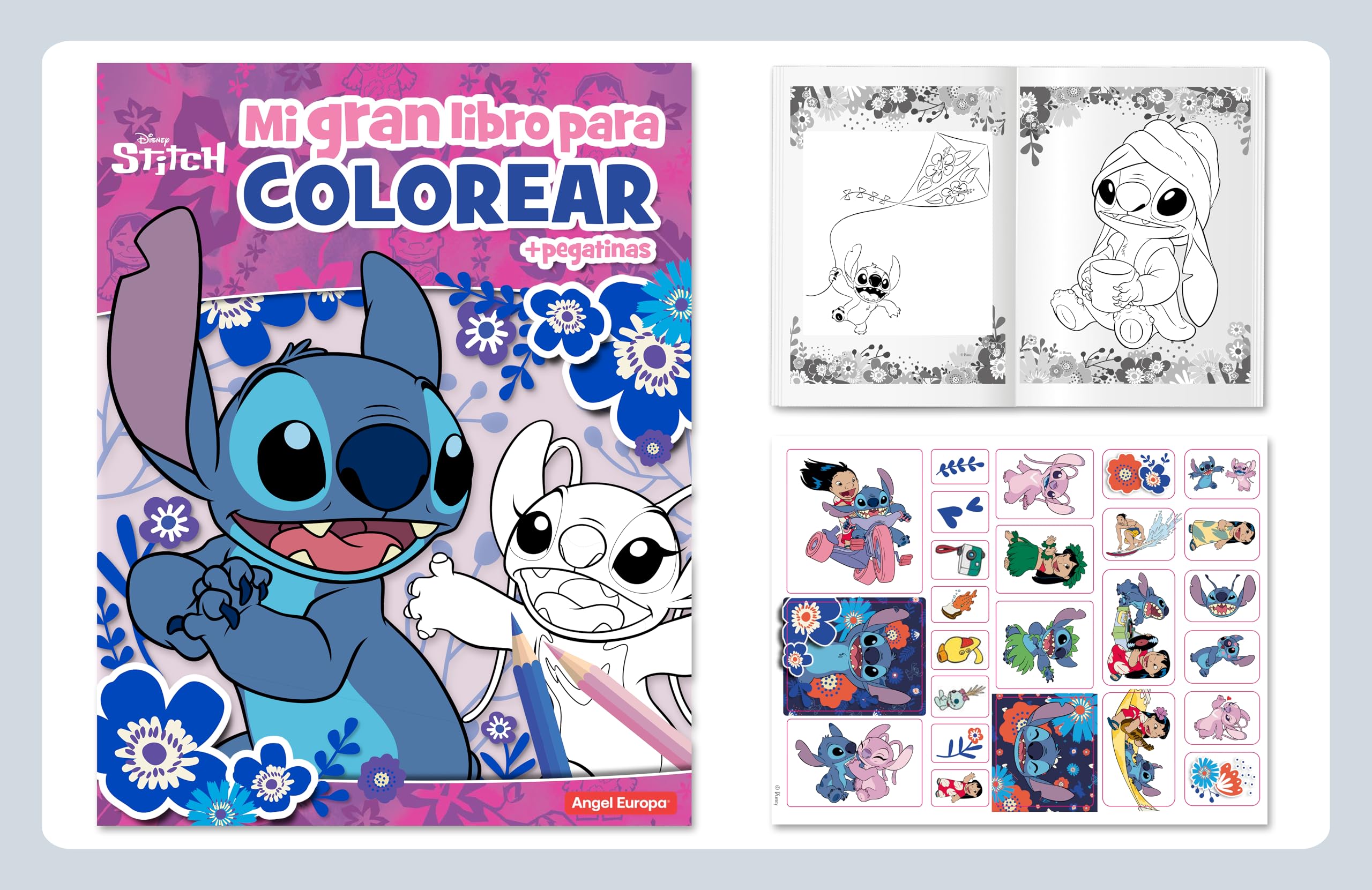 Libro de Colorear Infantil 112 Páginas con Stickers - Colección Disney (Stitch) — view 3