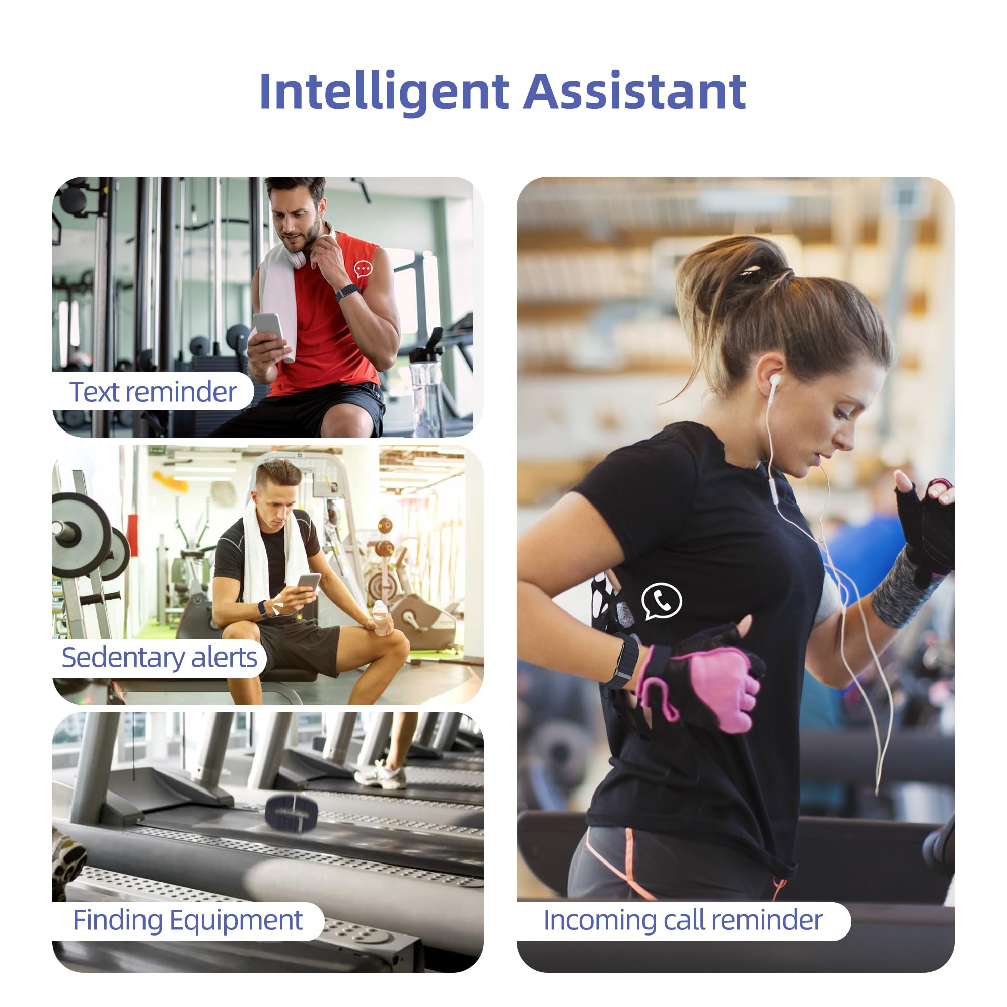 Fitness Tracker Mit 100+ Sportmodi, 45-60 Tage Standby, Aktivität/Schlafüberwachung, Wasserdicht 1ATM Fitness Aktivitätstracker Smart Armband