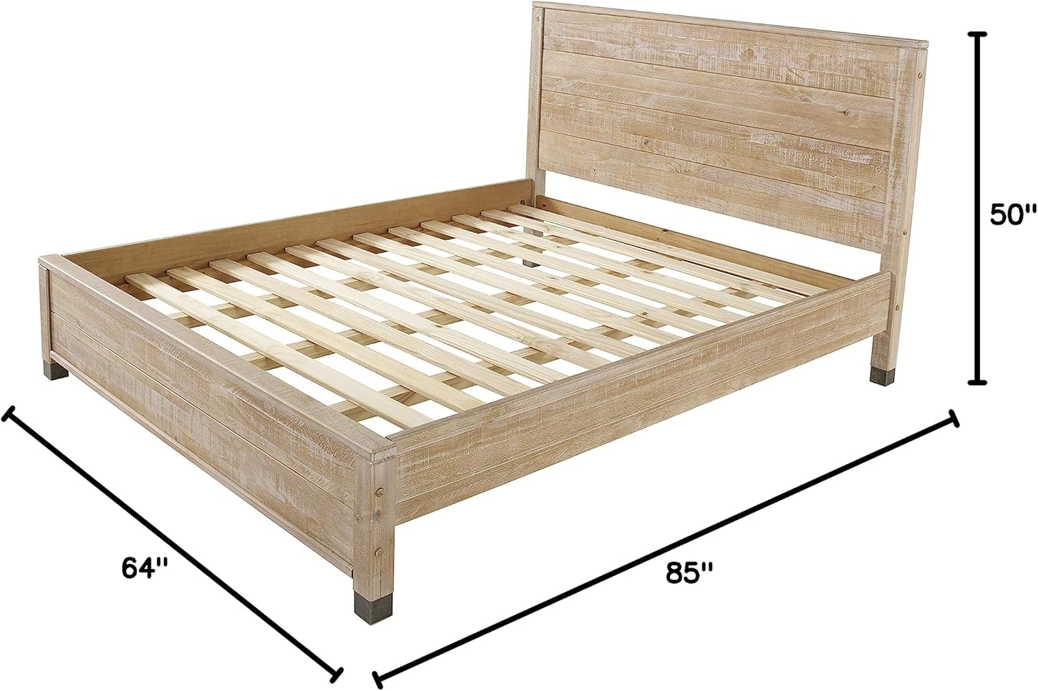 Camaflexi Baja Platform Bed, Queen Size, Brown