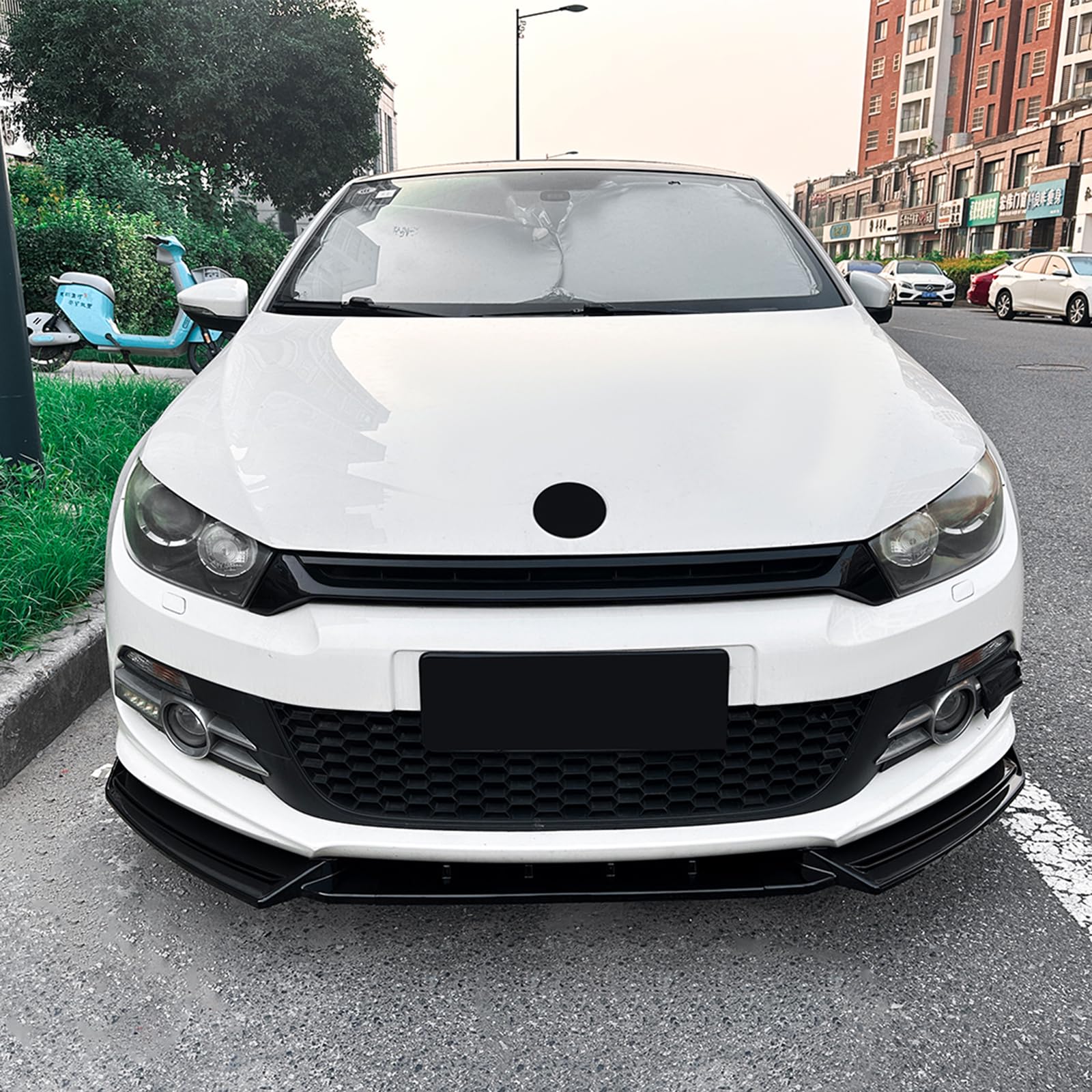 Kit de alerón de parachoques delantero para VW Scirocco MK3 Early Rline GTS 2008-2014, aspecto negro/carbono