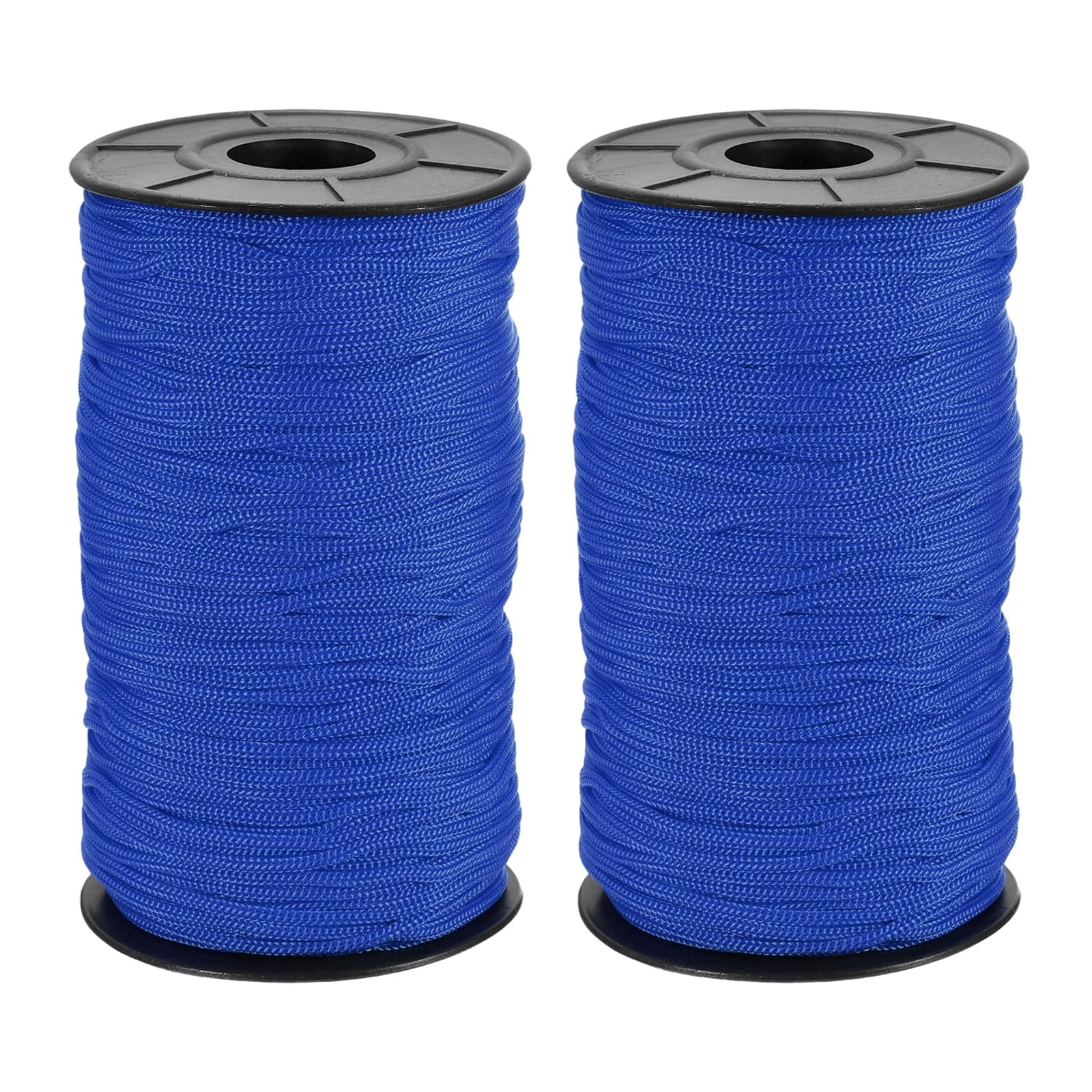 Cuerda de macramé de 3 mm x 131 yardas, pack de 2 hilos trenzados en color gris y azul