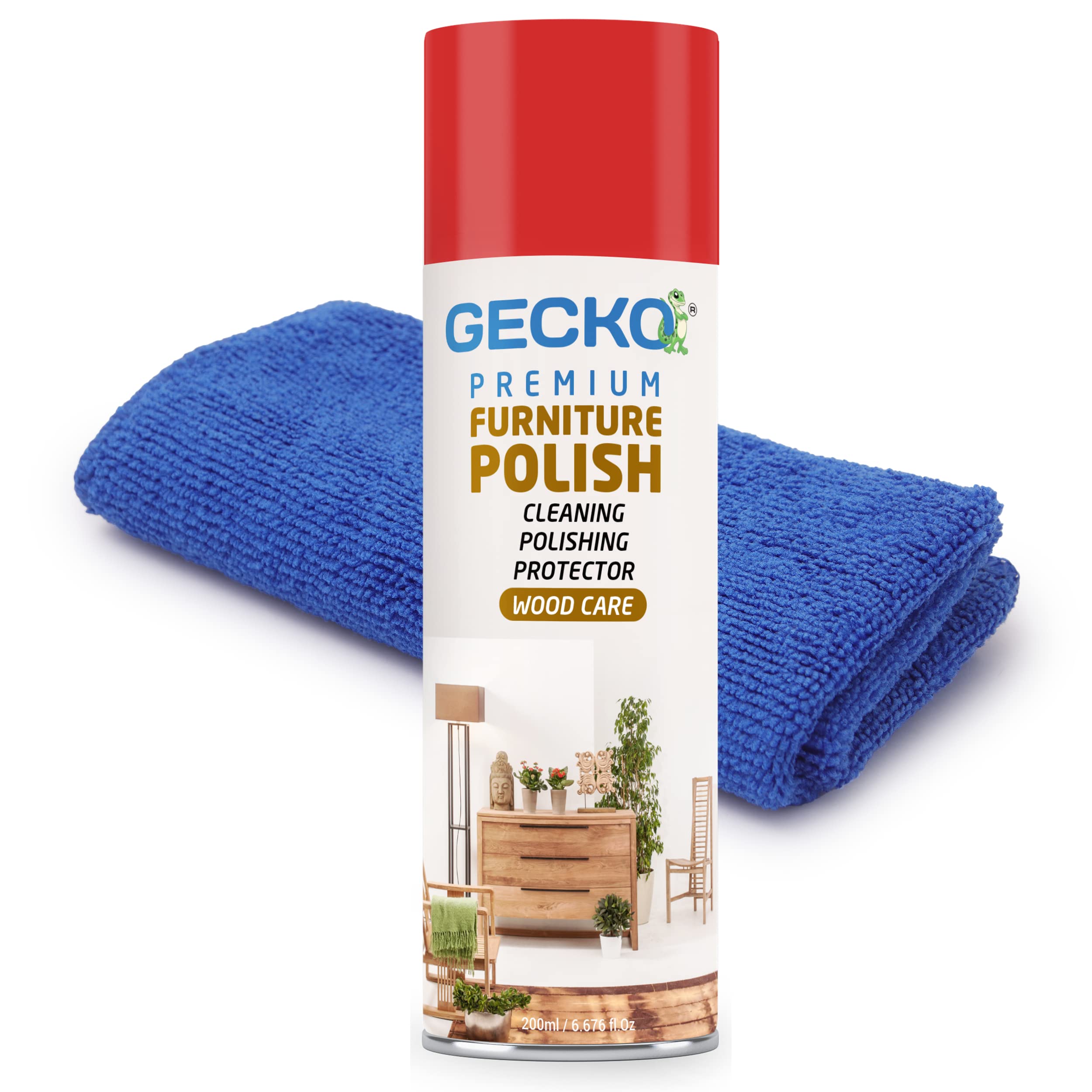 GECKO Furniture Polishing Spray with Microfiber Cloth 280 gsm | Wooden Amirah, Sofa, Cupboard, Shelf Cleaner & Shiner -200ml (Pack of 1) (B0BJ2T7H3Z) Amazon Price History, Amazon Price Tracker