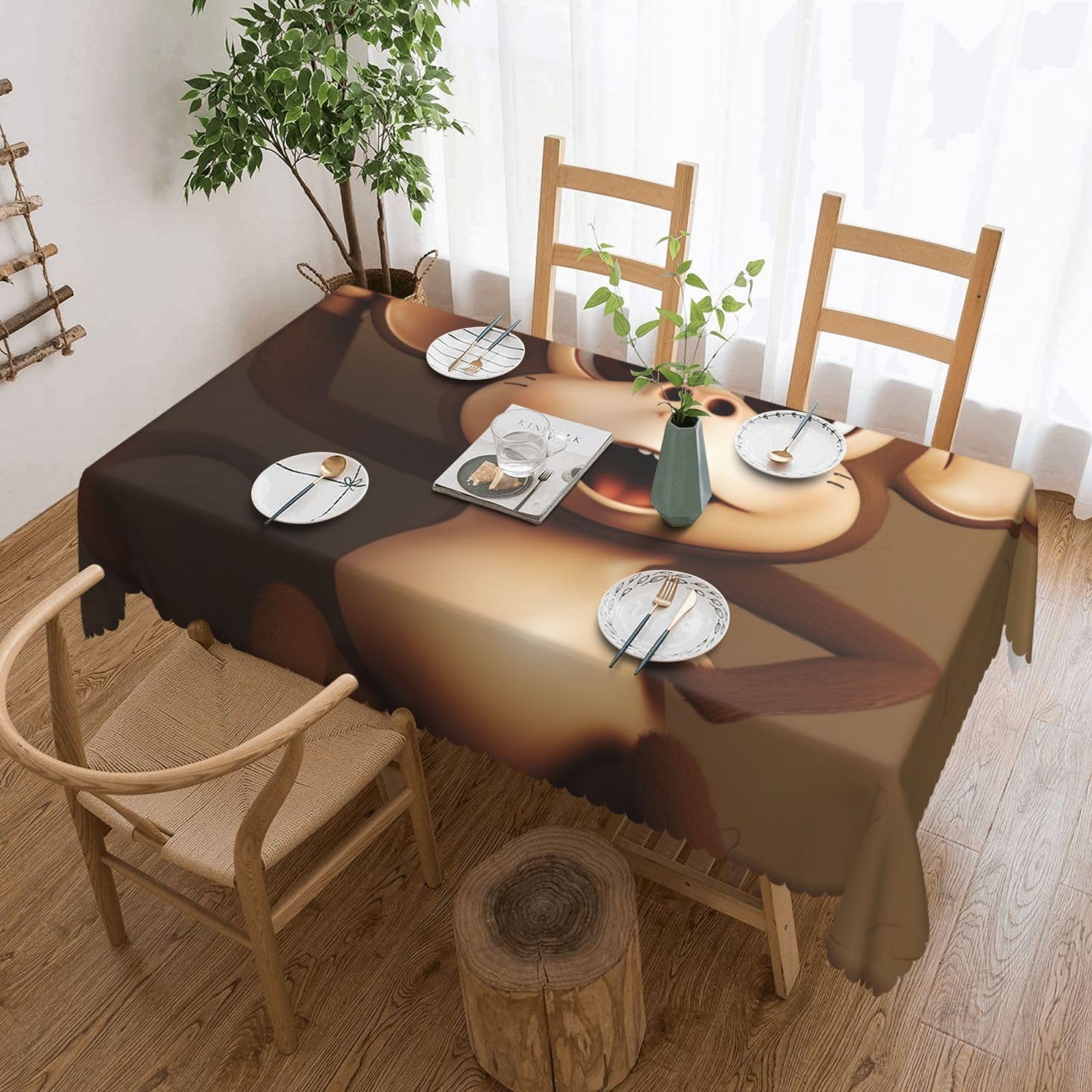 Nappe dentelle singe mignon rectangulaire en tissu haut de gamme