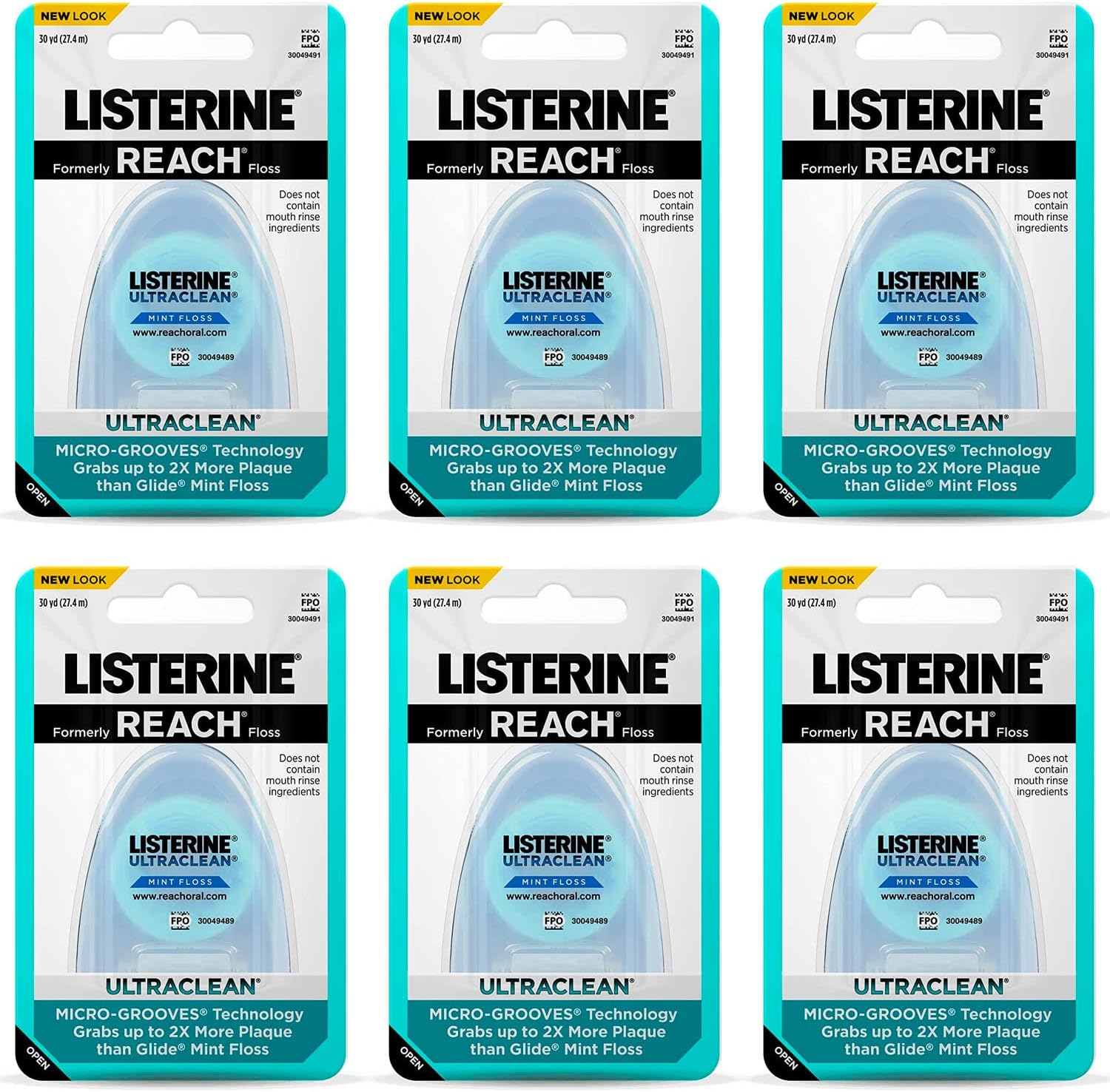 Listerine Ultraclean Floss, Mint (Pack of 6) Amazon.ca Health