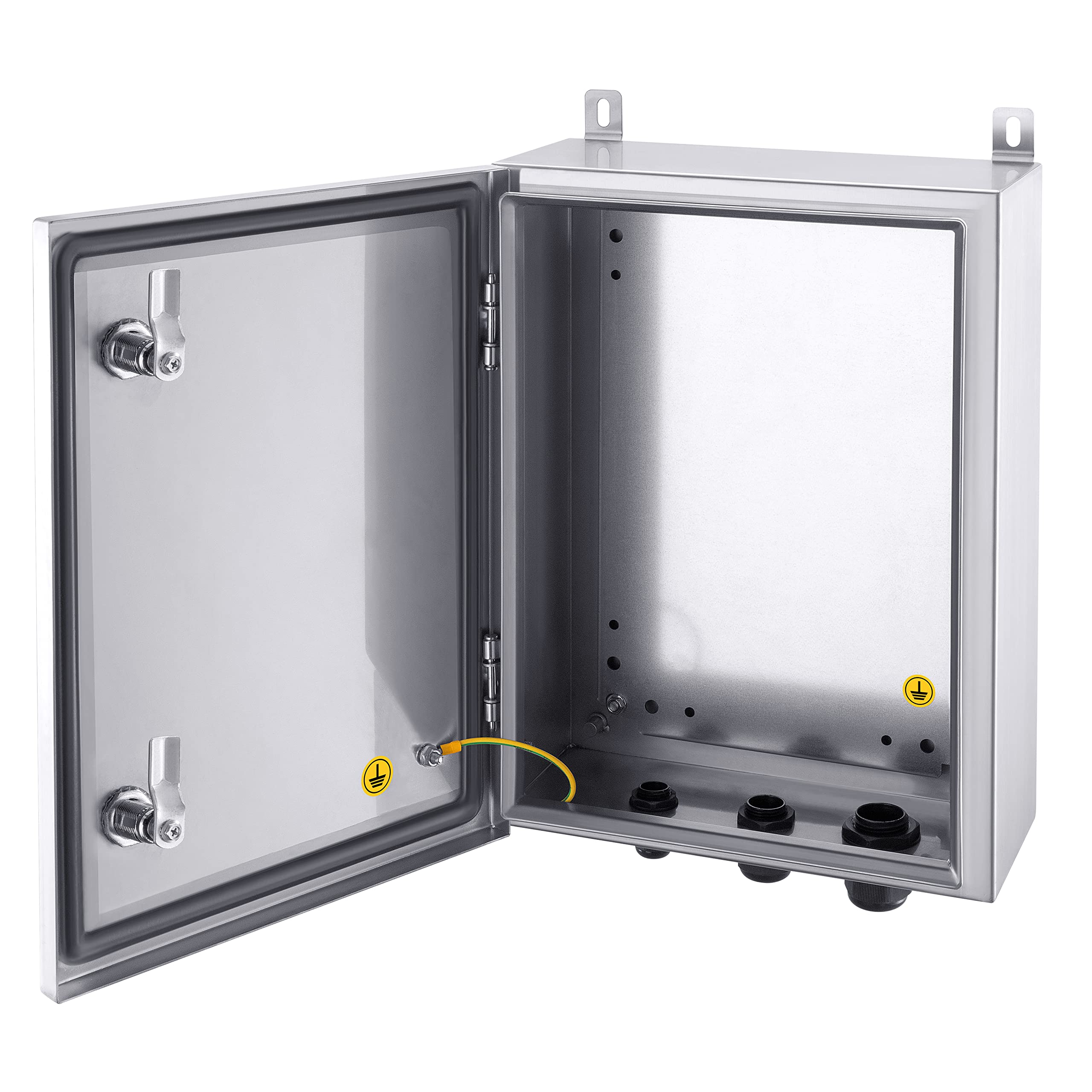 Photo 1 of Ordentlich IP65 Weatherproof Stainless Steel Box Wall-Mounted Electronic Equipment Enclosure Box with Mounting Plate and Wall Bracket (16'' x 12'' x 6'')