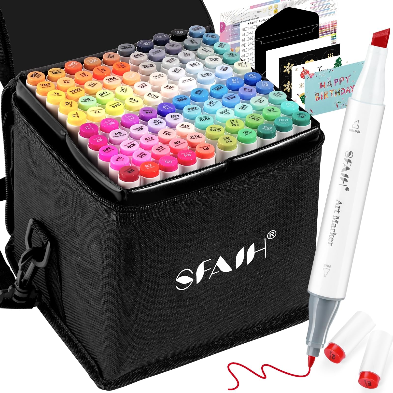 SFAIH Alcohol Markers Set 101 Colors