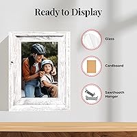 Vista 5 de BarnwoodUSA - Portarretratos con marco de estilo rústico