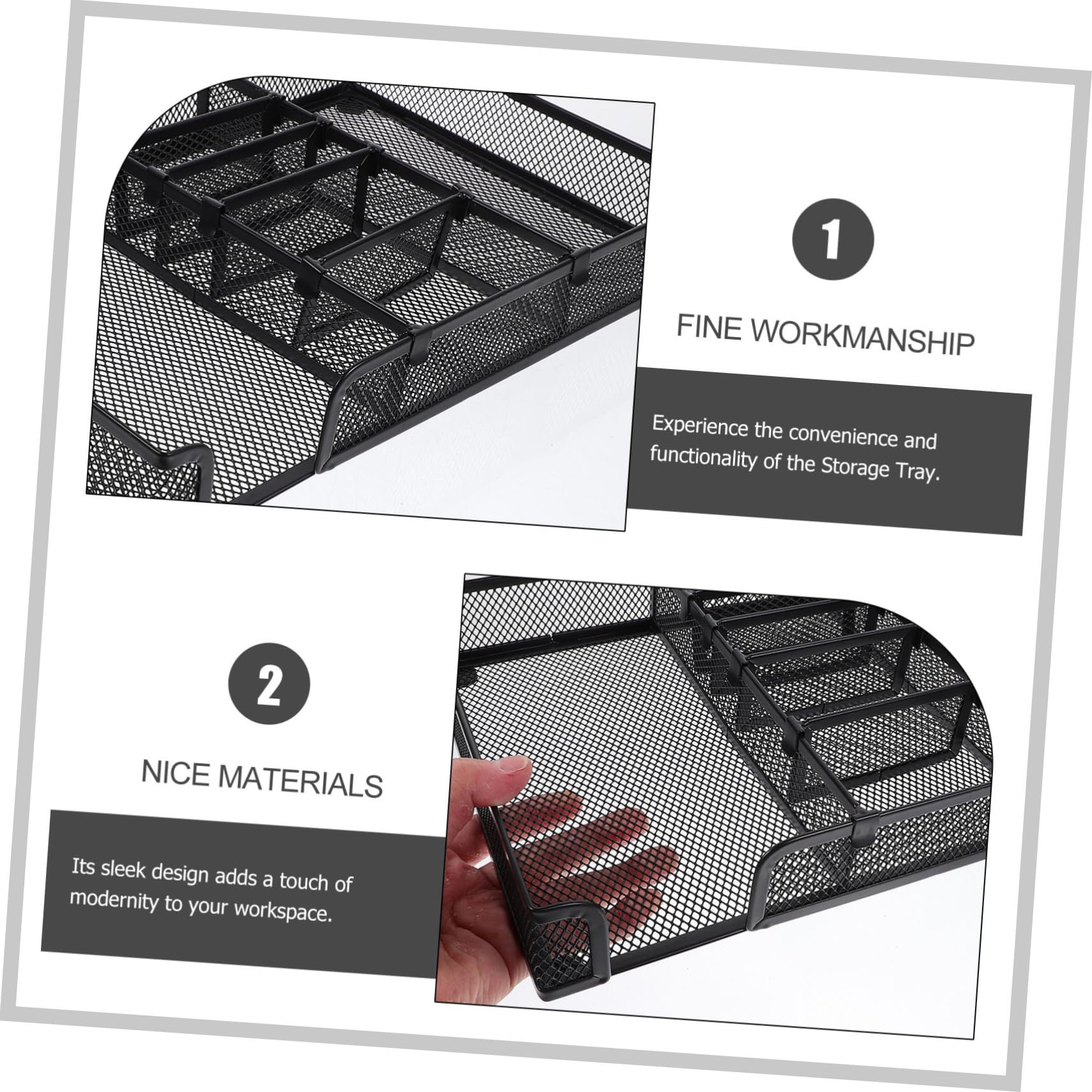 DOITOOL Organizer Scrivania Metallo Portaoggetti Multifunzionale per Ufficio Design Elegante per Desktop con Scomparti per Penne e Accessori per Mantenere Ordinato Lavorativo