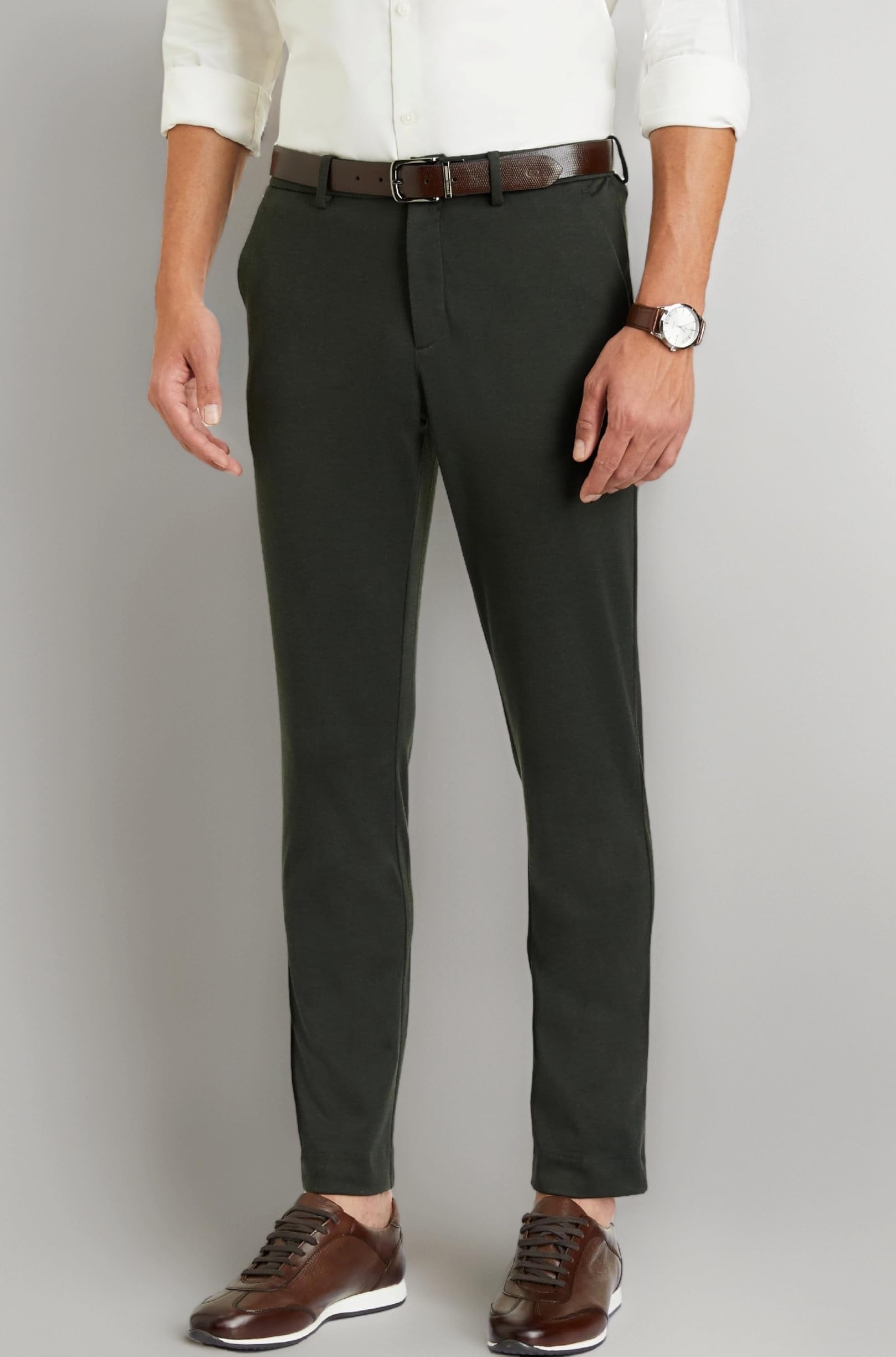 Symbol Premium Men's Slim Fit Stretch Knit Pants - Smart Casual | Flexi Waist