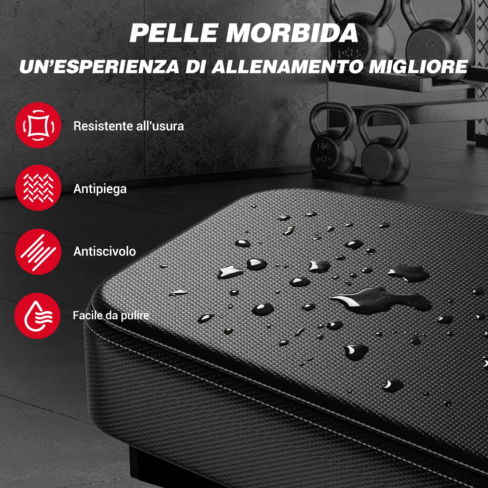 Keppi Panca Palestra, con 600 kg Capacità – Panca Multifunzione Palestra Casa per Allenamento con Pesi, Addominali e Fitness Completo, Fermapiedi Rimovibile - Bench1000 Pro