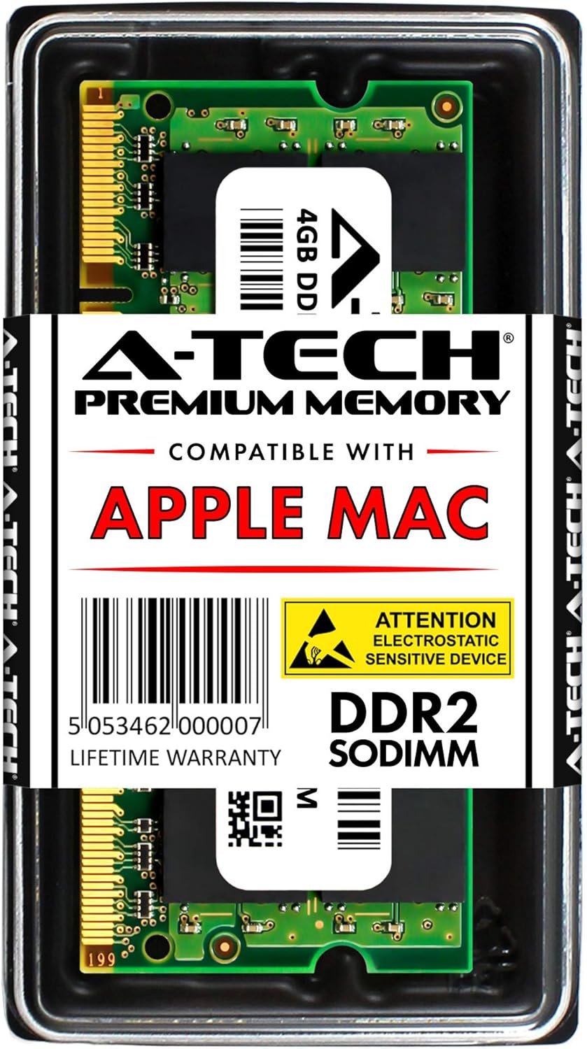 A-Tech 4GB Memory Apple MacBook & MacBook Pro Mid/Late 2007 Early 2008 Ram A1226 A1229 A1181 MA897LL/A MA896LL MA895LL MC240LL/A MB881LL/A MB404LL/A MB403LL/A MB402LL/A MB063LL/B MB062LL/B MB061LL/B