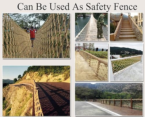 Miniatura 2 de Red de seguridad anticaídas para niños, mascotas, gatos, cuerda de cáñamo para barandilla de balcón, redes de protección de escaleras de varios