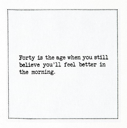 Miniatura 6 de Five Star - Divertidas citas de 40 cumpleaños  Servilletas de cóctel de algodón blanco  50 servilletas desechables de lujo con citas de bar