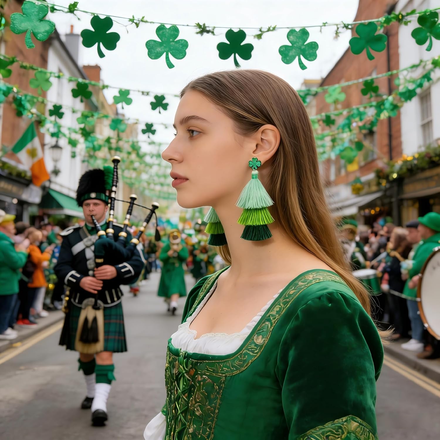 St Patricks Day Earrings for Women Shamrock Earrings St Patricks Day Shirt Women St Patricks Days Outfits for Women Saint Patricks Day Accessories - Image 7