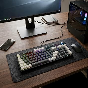 Numpadli RGB Kablolu Mekanik Gaming Klavye, Double Shot Tuş Takımı, Anti-Ghosting, Örgülü Kablo, Dayanıklı ABS Gövde, 96 Tuşlu Mekanik Oyuncu Klavyesi Mavi Switch KB-11