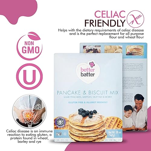 Miniatura 7 de Better Batter Mezcla para hornear panqueques y galletas, certificada sin gluten, sin OMG, apta para veganos, kosher, apta para los 9 alérgenos