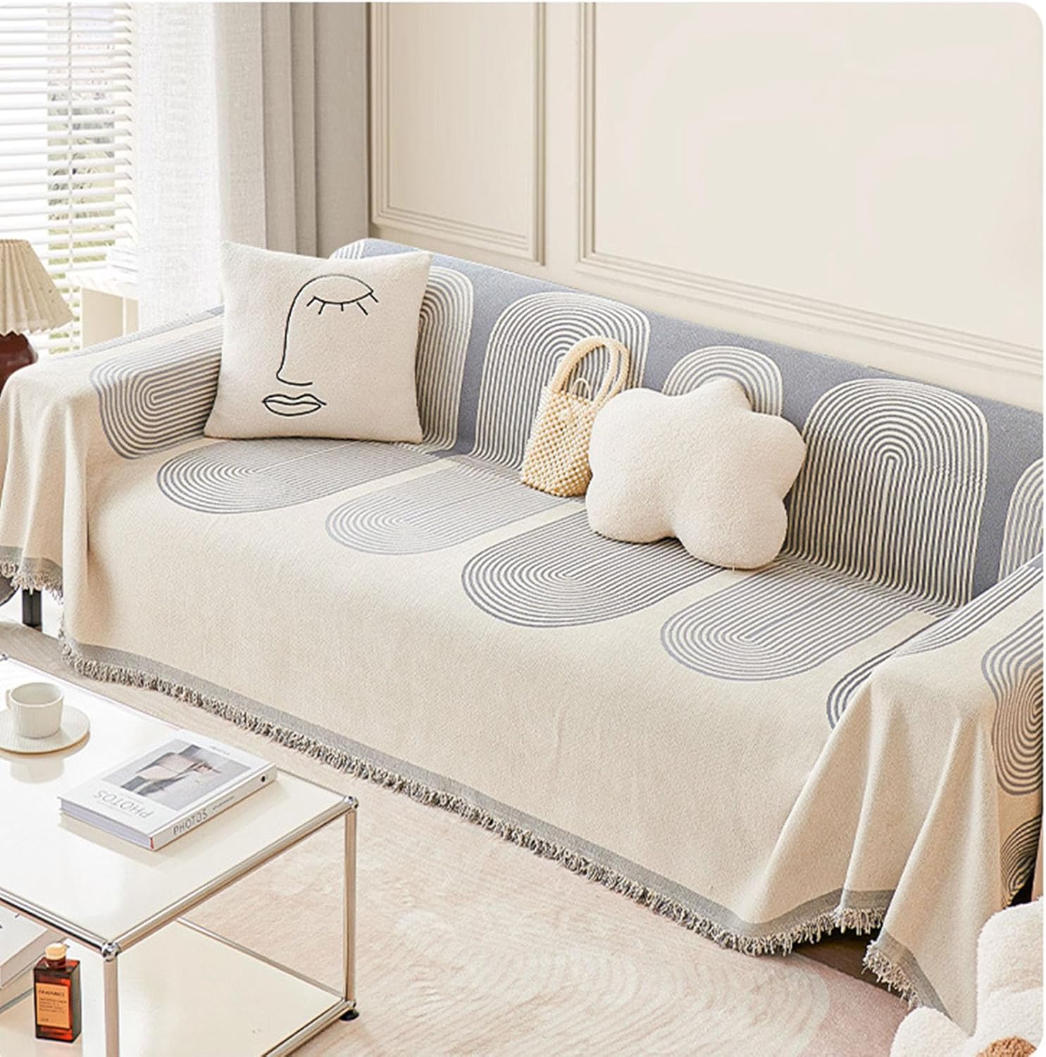 Double Sided Chenille Sofa Cover, Reversible Chenille Sofa