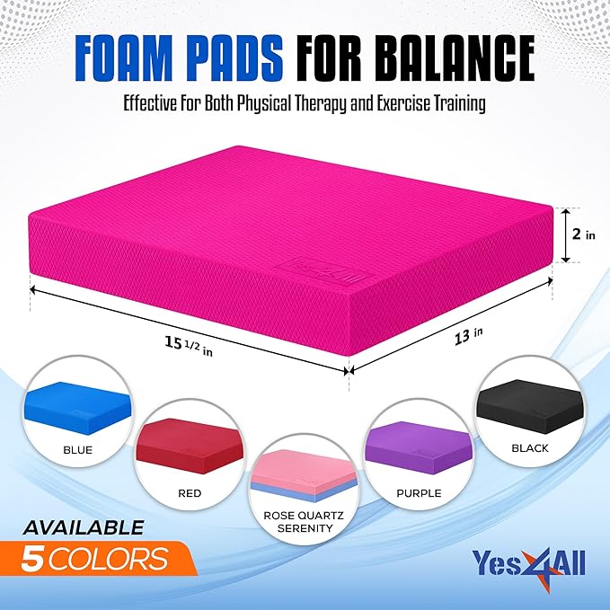 In addition to its balance training capabilities, the Yes4All Foam Balance Pad can serve as a comfortable kneeling mat, suitable for gardening or performing exercises that require knee support. Its durable foam construction is designed to withstand repeated use, maintaining its shape and efficiency over time. This durability ensures that it remains a reliable tool for various exercises, including push-ups, squats, lunges, and planks, providing an extra layer of cushioning and safety.