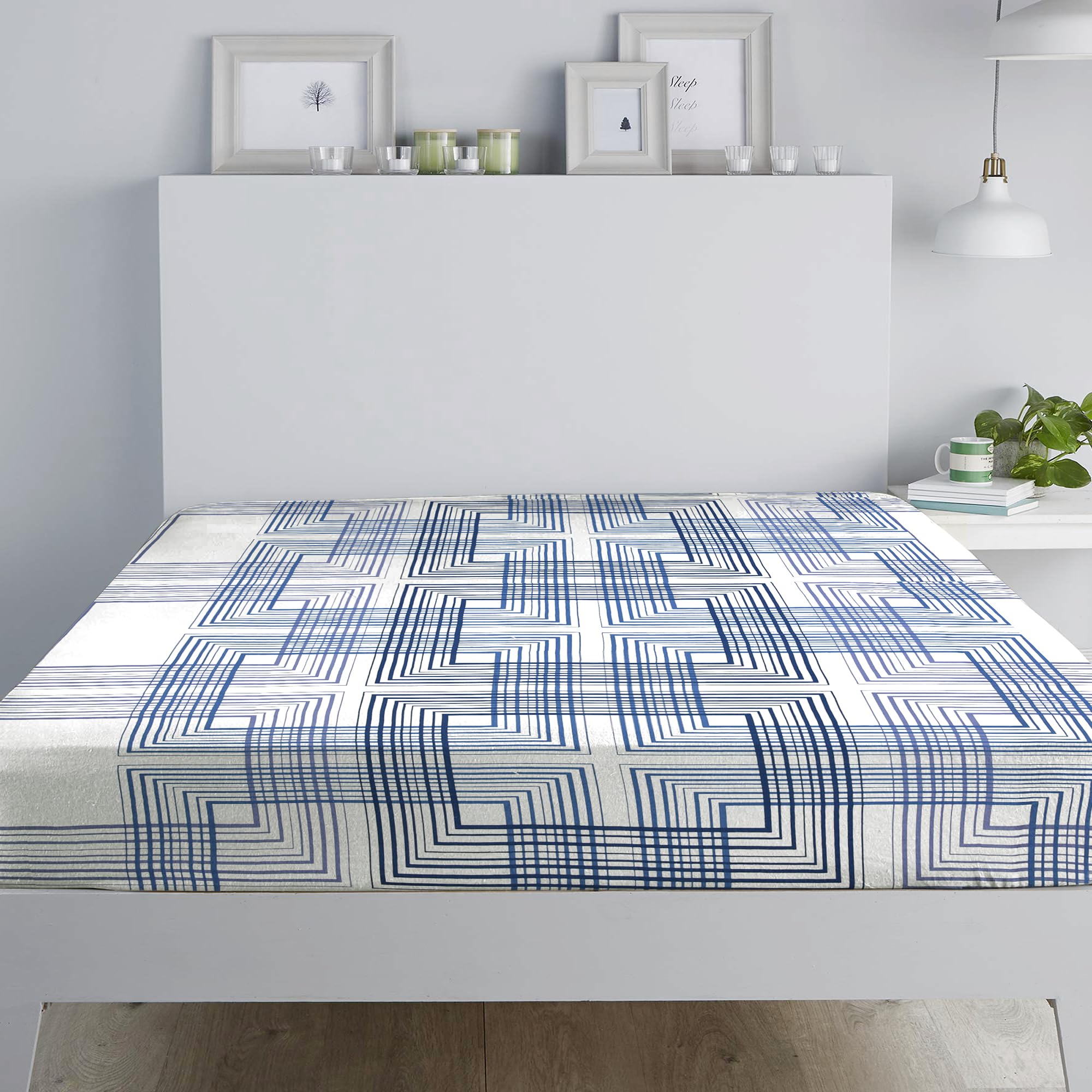 RAYBedding Luxury Printed Floral Fitted Sheet Super King Bed – Deep Fitted Sheet 182x200cm + 35cm Deep Corner Elasticated Bed Sheet — image 1