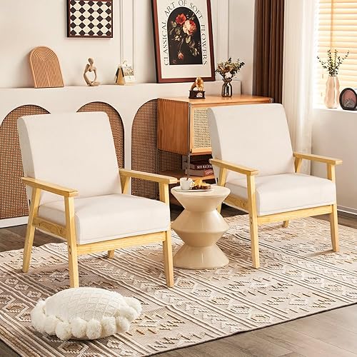 Miniatura 3 de OLYMSOLD Silla moderna de mediados de siglo, silla de acento bohemio, silla de acento de mediados de siglo, sillas decorativas para dormitorio