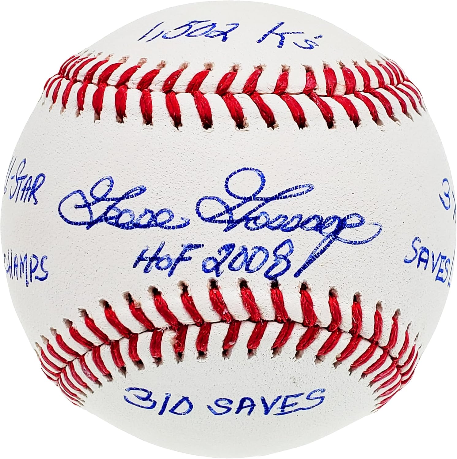 Rich "Goose" Gossage Autographed Official M.L.B Baseball S.t. L.o.u.i.s C.a.r.d.i.n.a.l.s With 6 Stats Beckett BAS QR Stock #196547
