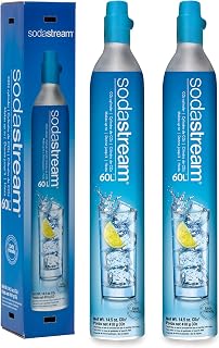 SodaStream CO2 Refill Pack: 2 Blue Screw-in Cylinders - Earn $15 Amazon Gift Card Exchange - Fits Fizzi, One Touch, Jet, Spirit, Penguin