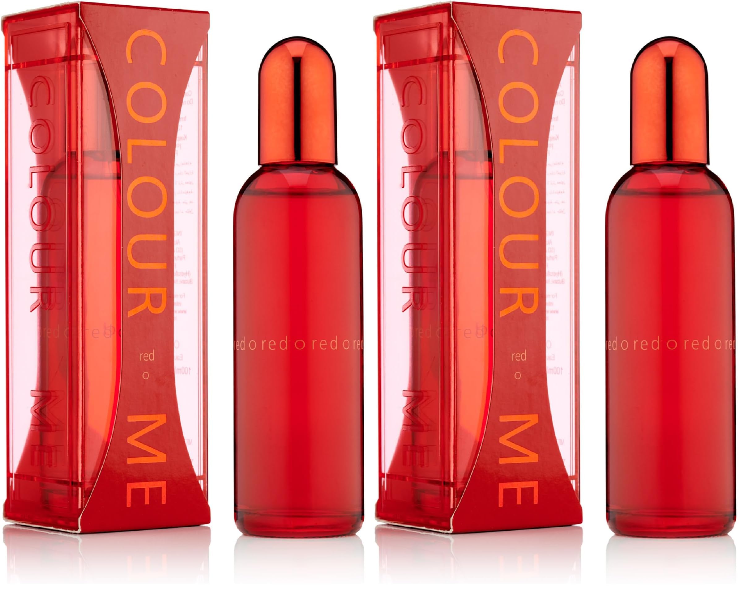 COLOUR ME Red Profumo da donna, Eau de Parfum 100 ml, Fragranza di lusso - Profumo da donna, persistente Profumi di Milton-Lloyd, 100ml (Confezione da 2)