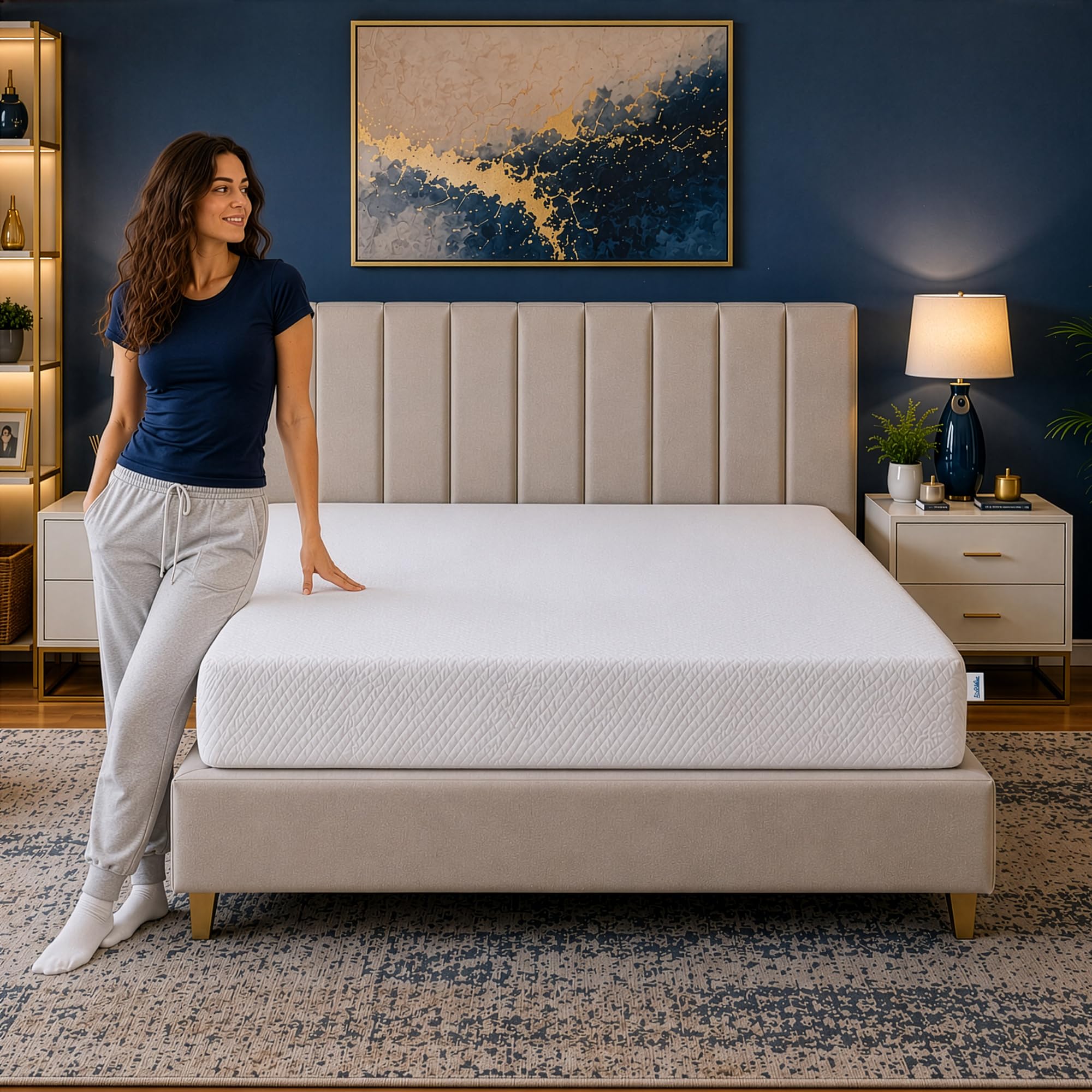 Baldiflex Emporio Materasso Memory Singolo 80x190x23 cm Wimbledon Top 7 Zone, Sfoderabile con Zip + Cuscino Omaggio