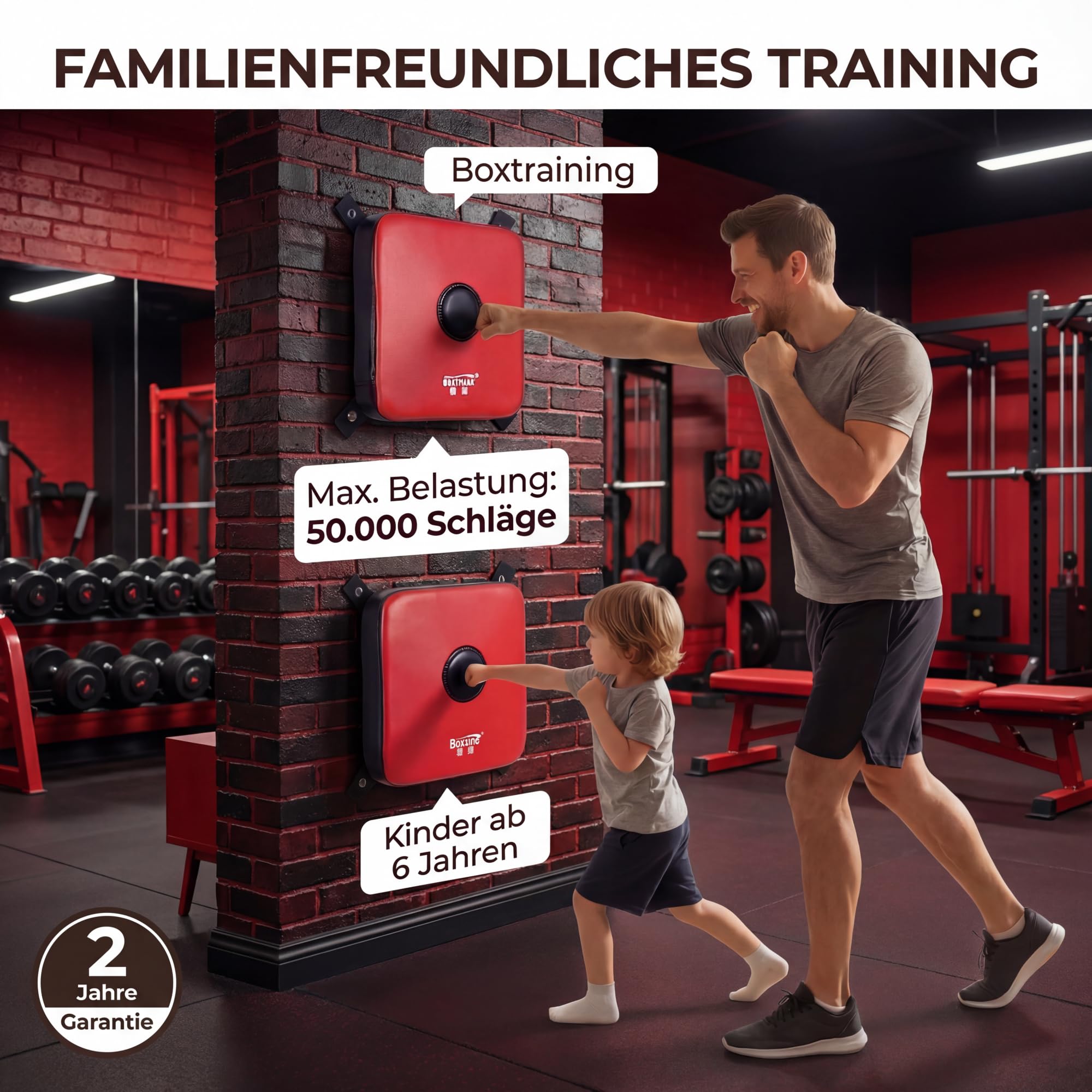 [Ellniges] Pad Schlagpolster Wand, Wandschlagpolster, Boxtrainingspolster, Schlagpolster Wandmontage, Box-Zielblockierpad Zur Wandmontage, Taekwondo-Trainingssandsäcke, Schlagziel Für Kickboxen