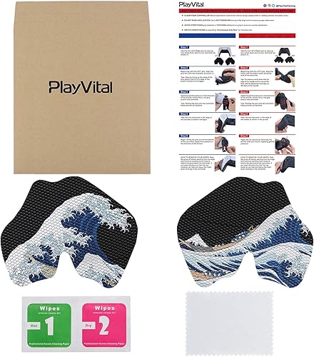 Miniatura 2 de eXtremeRate PlayVital - Agarre de control antideslizante que absorbe el sudor para controlador PS5, almohadillas de goma suave con textura