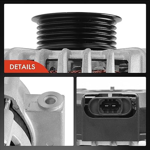 Miniatura 3 de A-Premium Alternador compatible con Chevrolet Malibu 2008-2012, cobalto 2008-2010 y Pontiac G5 2008-2010 y Saturn Aura 2008-2009, Sky 2008-2008, Vue